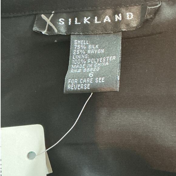 Silkland Womens Babydoll Top Size 6 Black Velvet Burnout Witchy Grunge Goth NEW - Picture 3 of 9